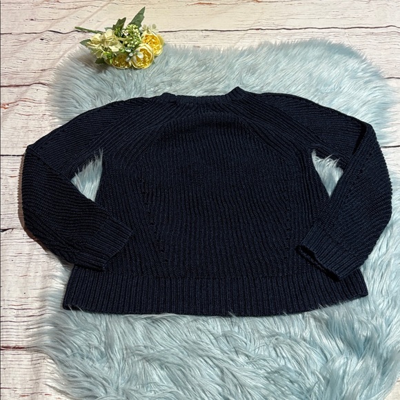 Lauren Ralph Lauren Black Label Dark Blue Knit Sweater sz MP - Picture 8 of 8
